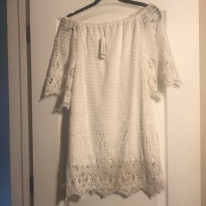 White off the shoulder dress